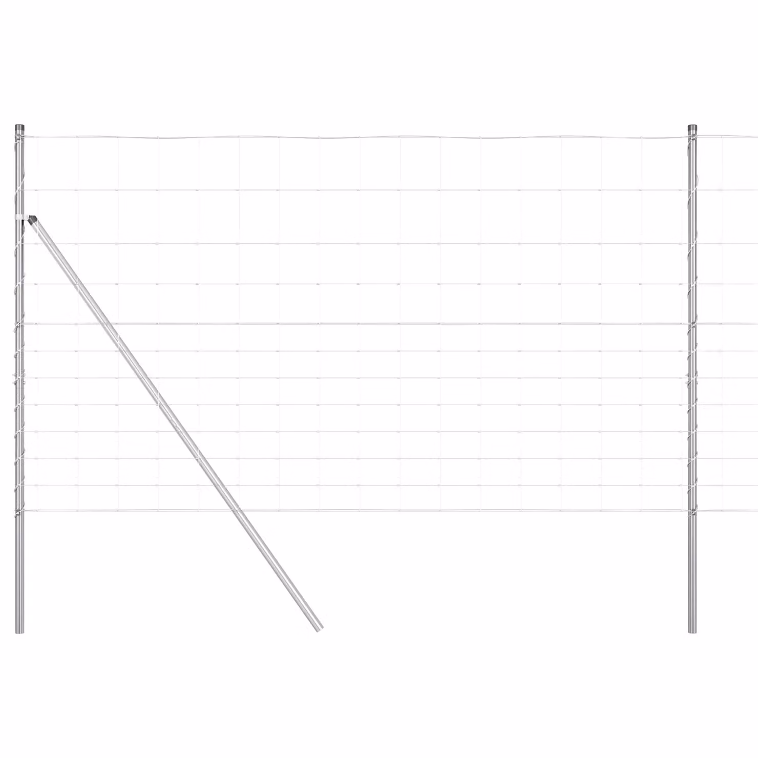 Berkfield Home Field Fence Galvanised Steel in Silver, W: 140 cm, L: 50 m – 2