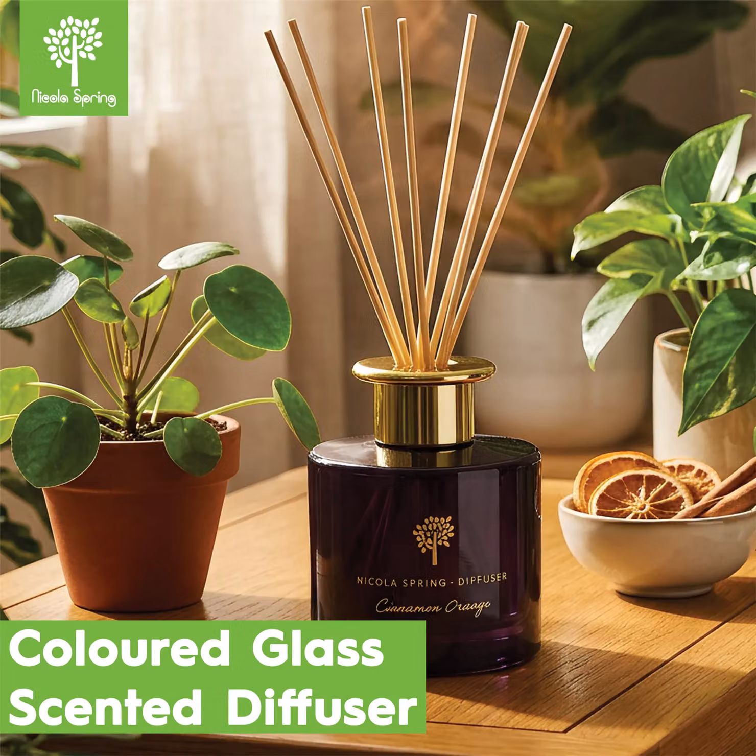 Nicola Spring Patchouli & Rosewood Scented Reed Diffuser Set, Pack of 3, 200ml, Blue – 4