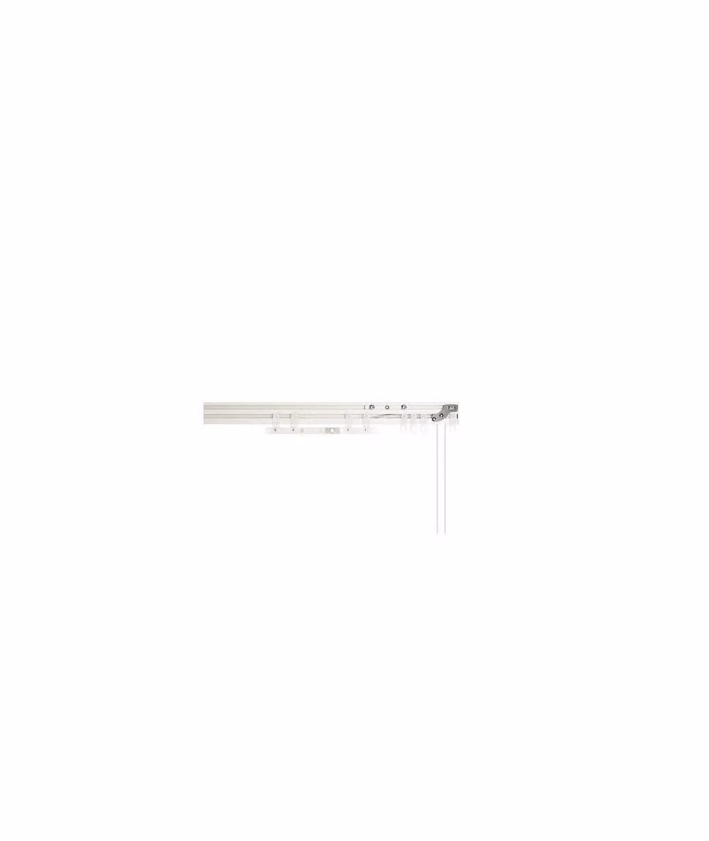 New Edge Blinds Metal Ball Curtain Pole Set in Antique Brass and White, Width: 150 cm