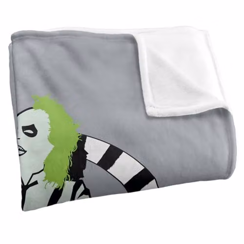 LOGOVISION Beetlejuice Its Showtime Super Soft Silky Touch Fleece Throw Blanket, Multicolour, W: 127 cm x D: 152 cm – 2