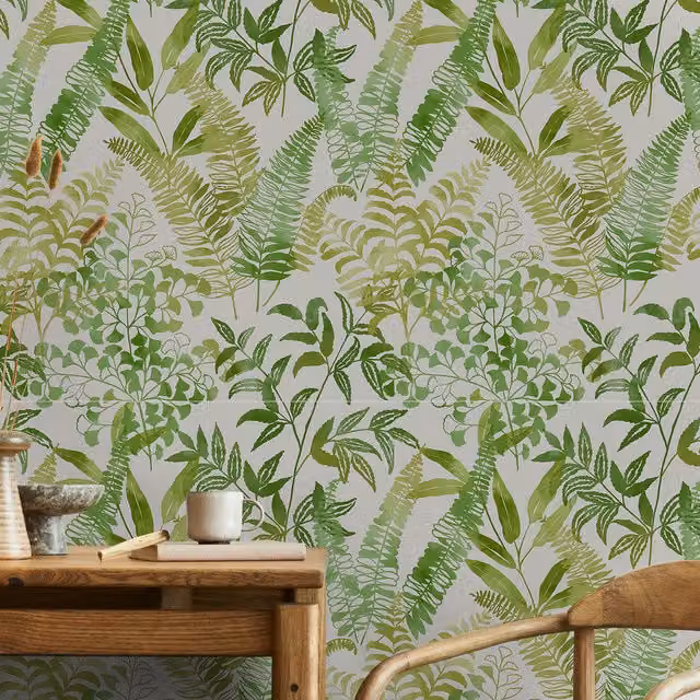 Superfresco Easy Temptation Floral Botanical Wallpaper in Green
