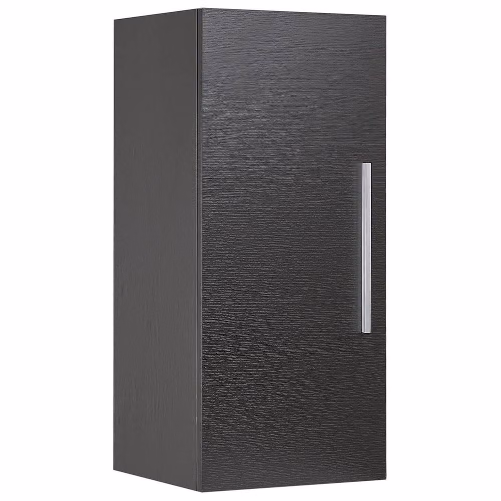 Wyld and Coco Black Matt Wall Mounted Bathroom Cabinet with Hinged Doors, W/D/H: 88 x 40 x 35 cm – 2