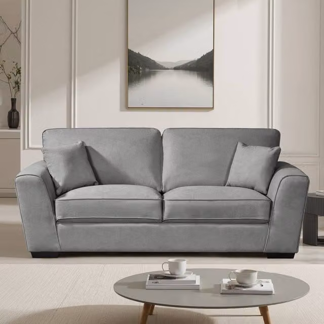 Artemis Home Arlington 3 Seater Fabric Sofa in Grey