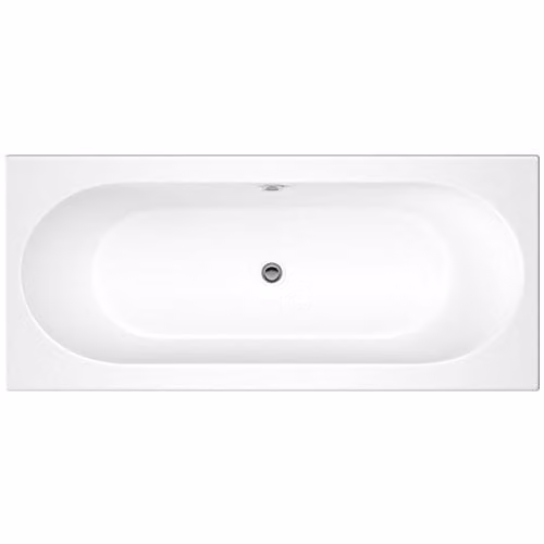 Hudson Reed Classic Rectangular Double Ended Acrylic Bath, White, W/D/H: 170 x 70 x 40 cm
