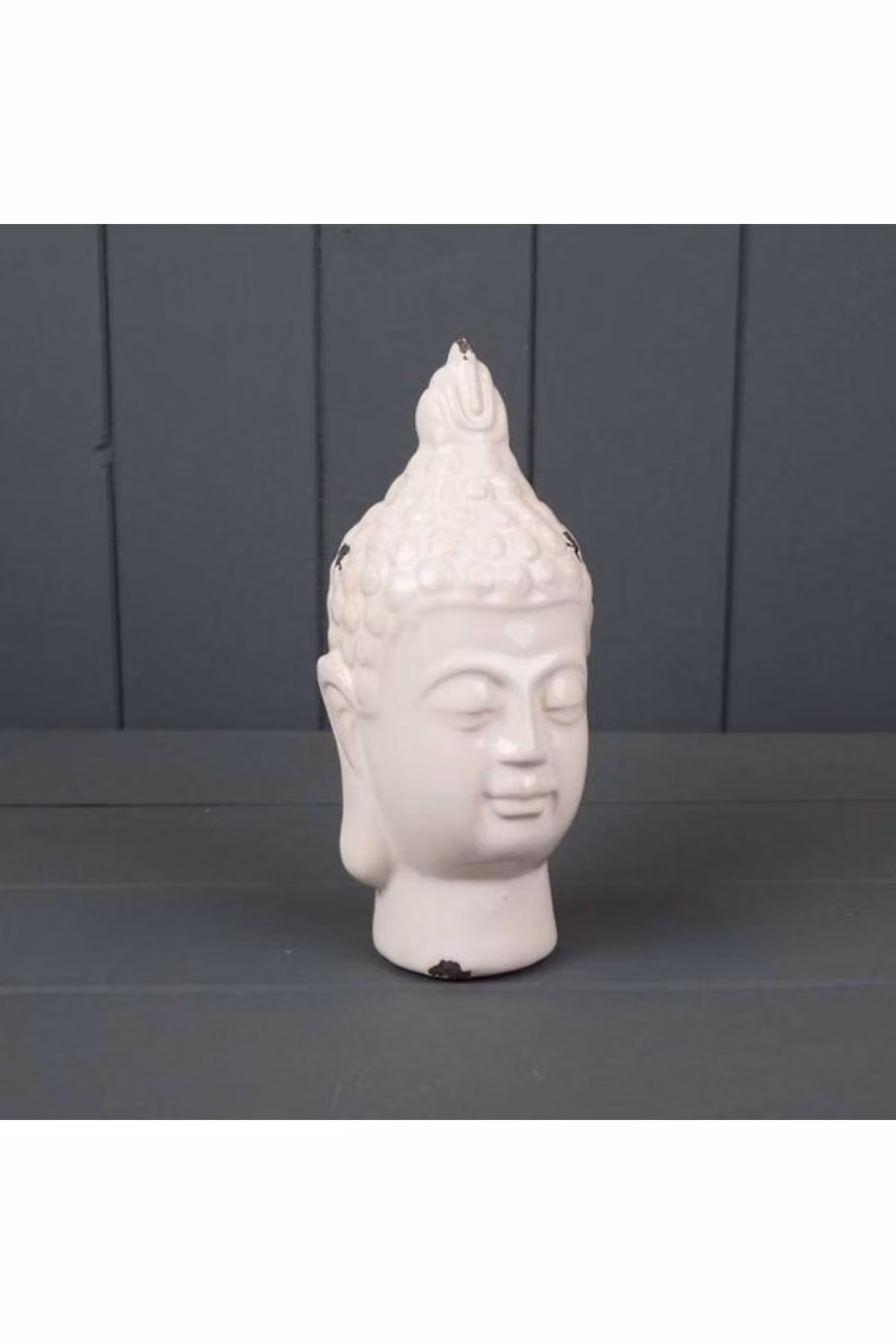 KDMD White Ceramic Buddha Head Tabletop Ornament – 2