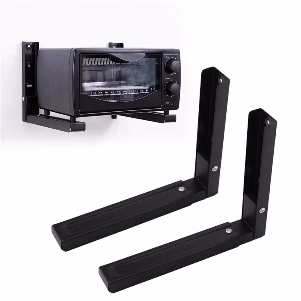SPETLEK Adjustable Stretch Heavy Duty Wall Mounted Oven Shelf Storage Bracket, Black, W: 1000 cm, D: 52 cm – 5