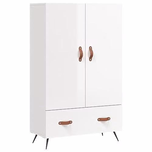 vidaXL Modern High Gloss White Highboard W/D/H: 69.5 x 31 x 115 cm – 1