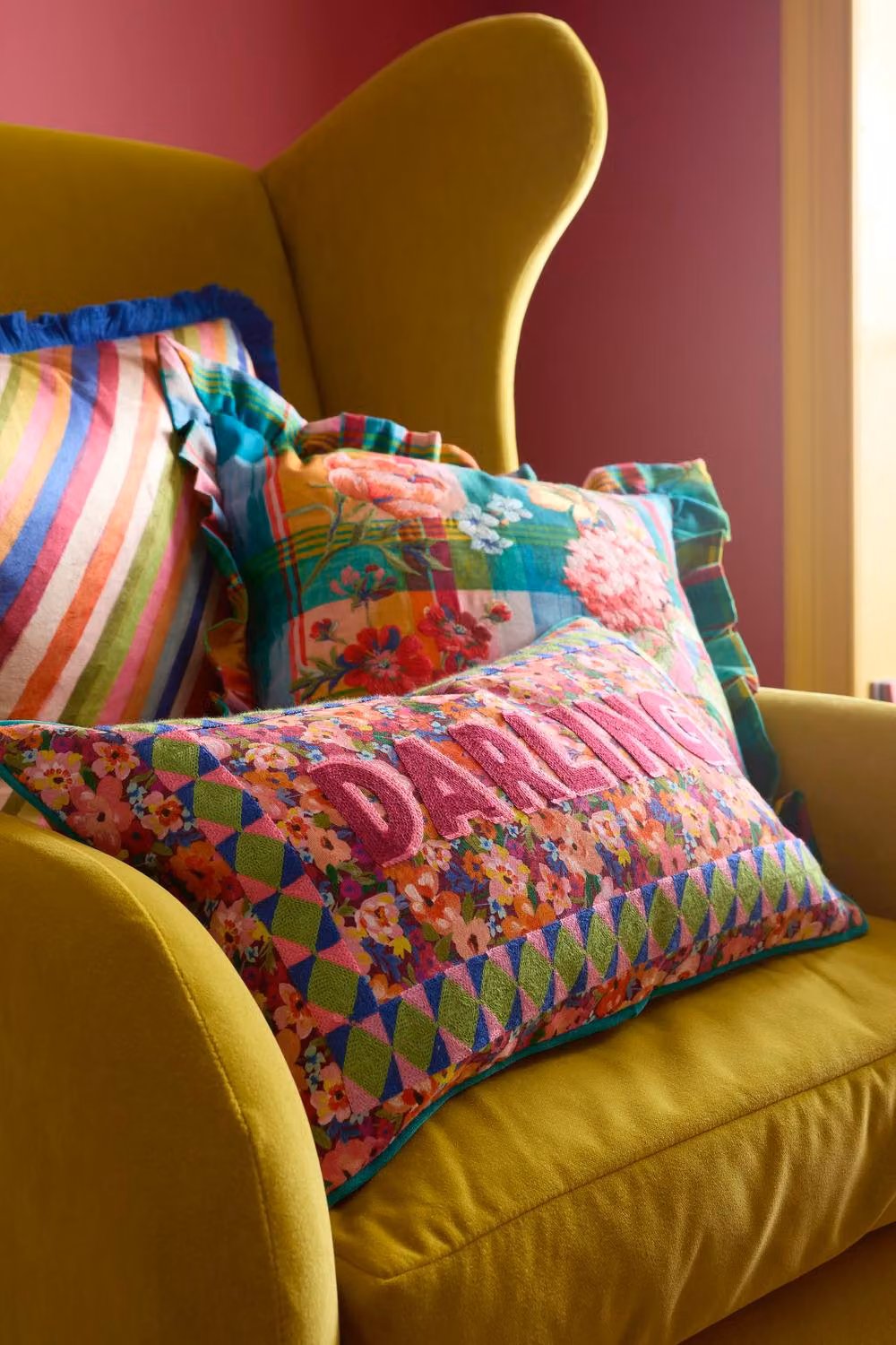 Sophie Robinson Darling Ditsy Reversible Filled Rectangular Cushion, Multicolour, W: 50 cm, H: 30 cm – 5
