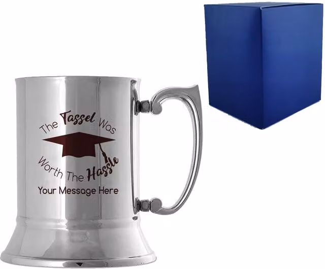 Uniqueful Personalised Tassel was worth the Hassle Stainless Steel Tankard in Silver