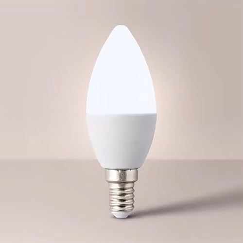 MiniSun 4W High Power LED E14 Candle Bulb, 6500K Cool White, Shatterproof Thermal Plastic