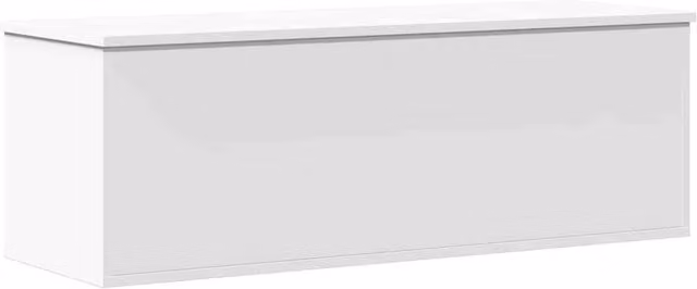 Berkfield Home White Glossy MDF Storage Box W/D/H: 102 x 35 x 35 cm