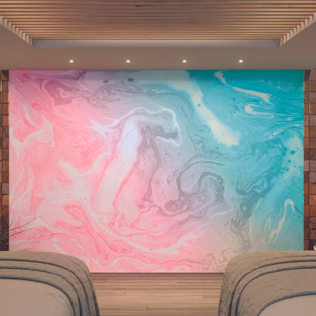 Origin Murals Flowing Marble Abstract Wall Mural in Pink, Medium