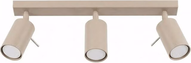 Sollux Lighting Modern 3-Light Ring Ceiling Lamp in Taupe, W/D/H: 45 x 16 x 6 cm – 1