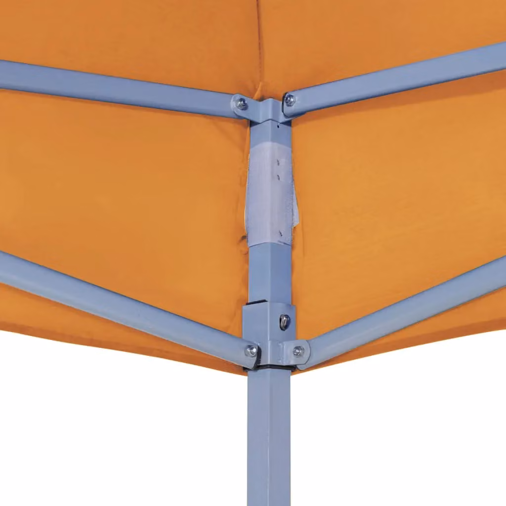 Berkfield Home Orange PVC-Coated Party Tent Roof, W: 4 m, D: 3 m – 3