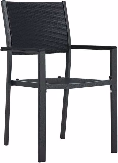 Berkfield Home 7 Piece Modern Garden Dining Set in Black