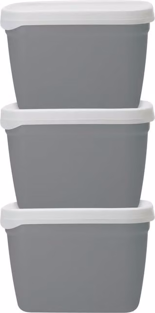 Natural Elements Stackable Food Container Set in Grey