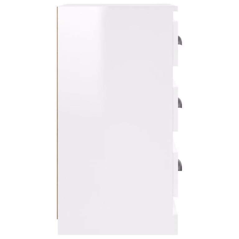 Berkfield Home High Gloss White Sideboard in MDF, W/D/H: 36 x 35.5 x 67.5 cm