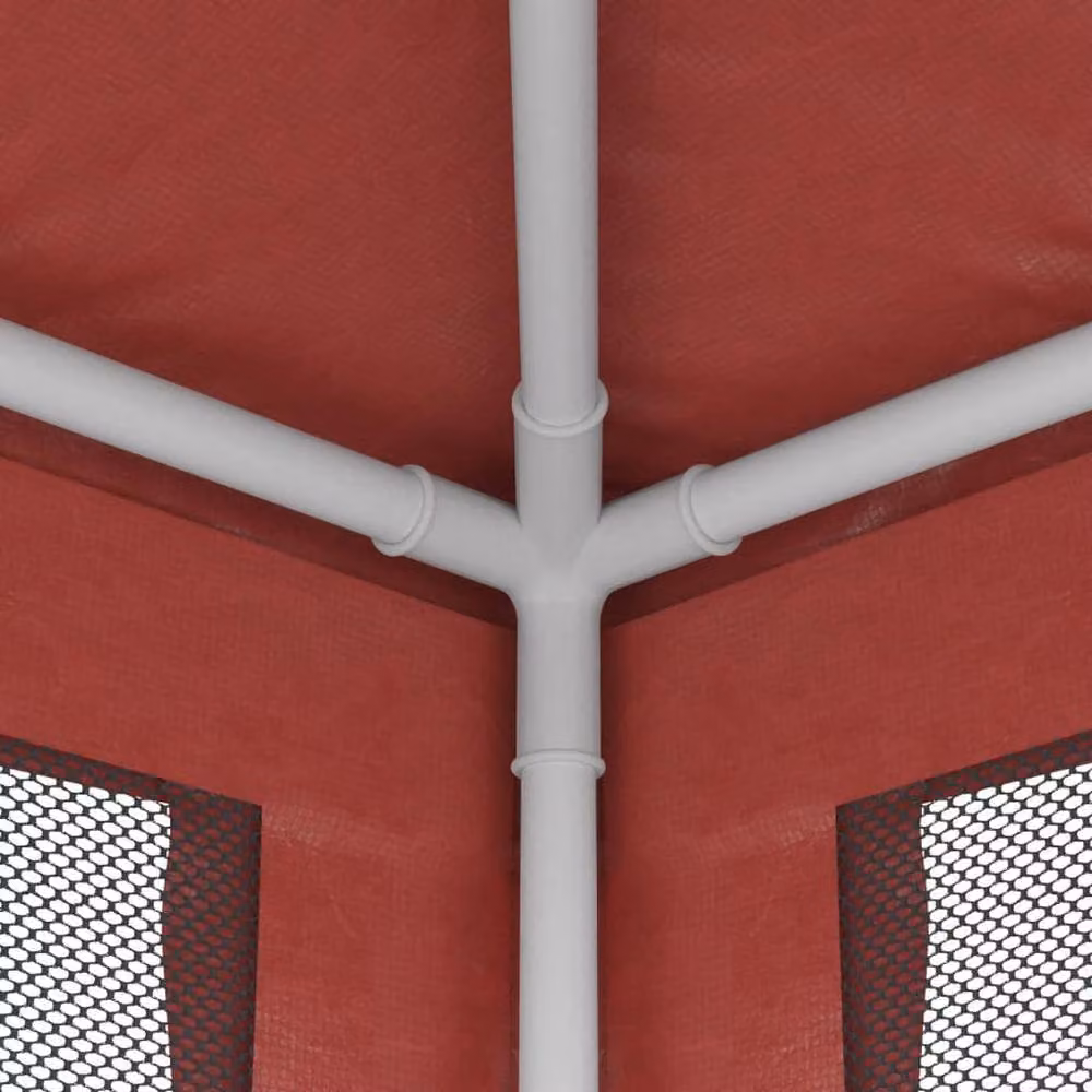 Berkfield Home Party Tent in Red with 4 Mesh Sidewalls, W 3 m x D 4 m – 4