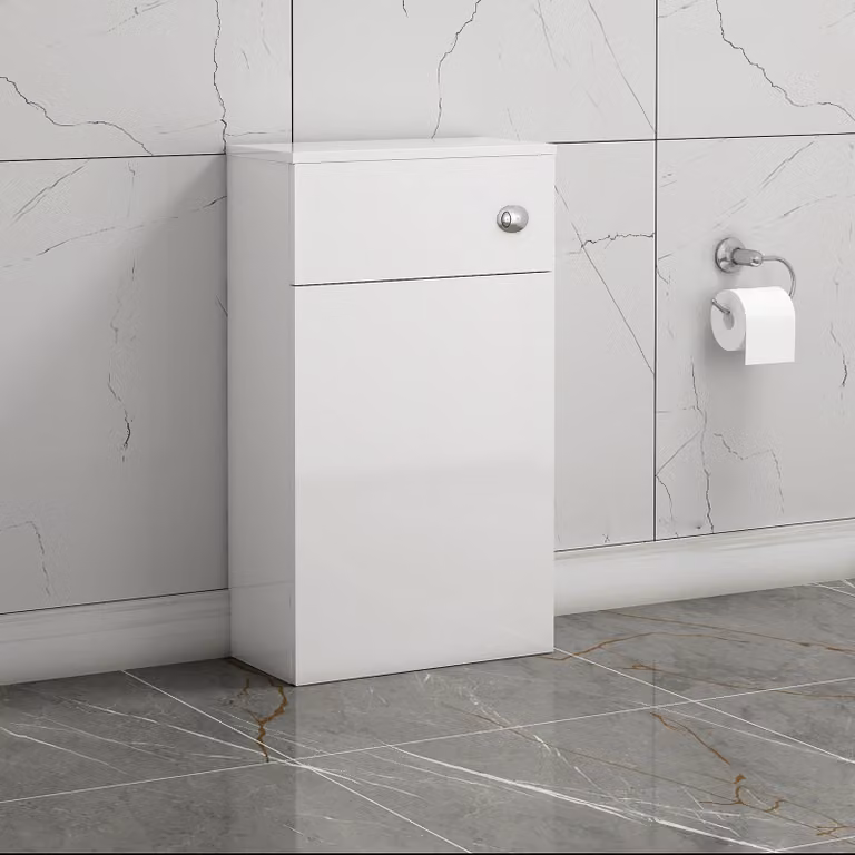 Royal Bathrooms Turin Gloss White Back to Wall Toilet Unit