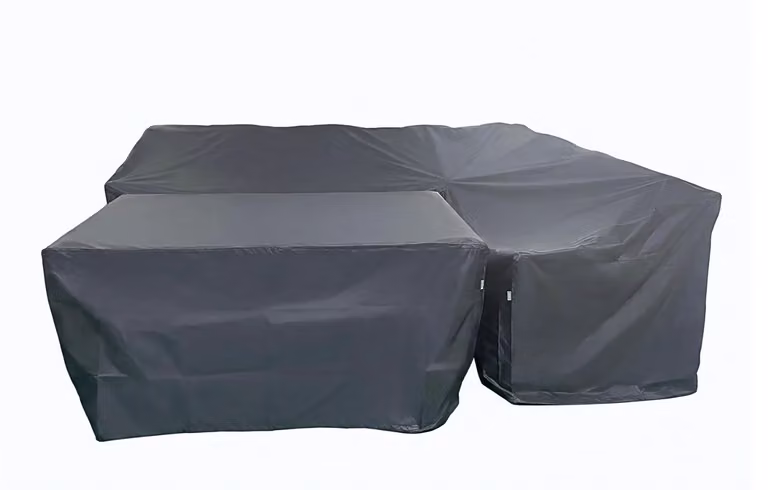 MINT Outdoor Palma Tailored Form-Fitting Corner Sofa Cover in Black