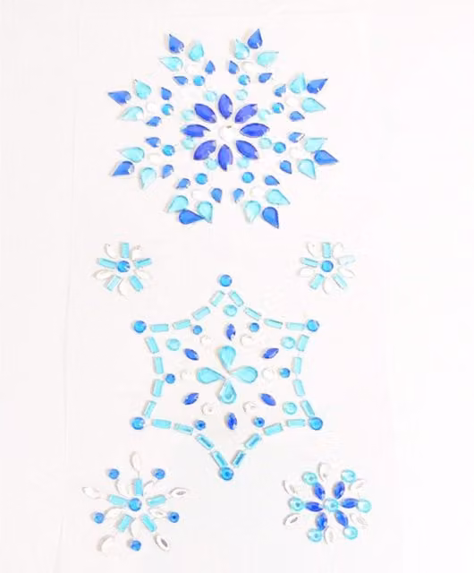 Syntego Blue Snowflake Resin Stickers