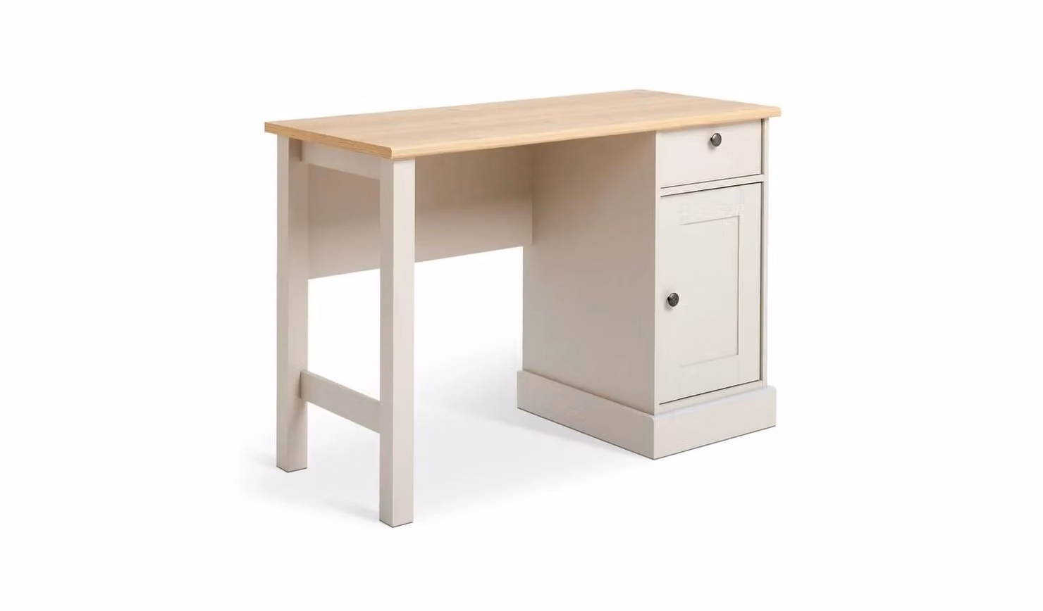 Winchester Single Pedestal Writing Desk in Oak Finish, W/D/H: 110 x 49.5 x 75.3 cm