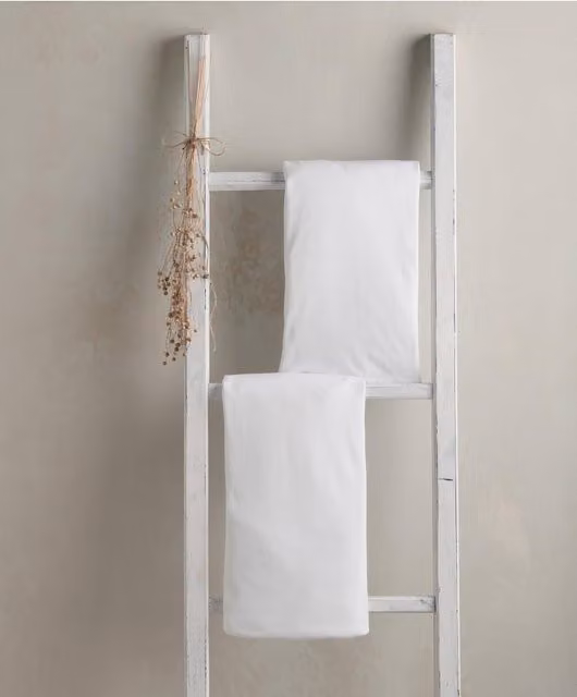 Mamas & Papas White Cotton Cotbed Fitted Sheets, 2 Pack