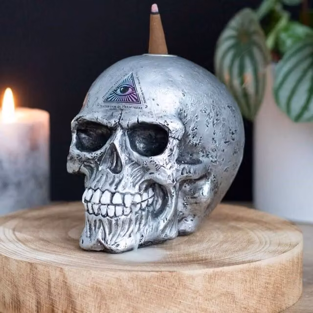 Alchemy The Void Silver Resin Backflow Incense Burner