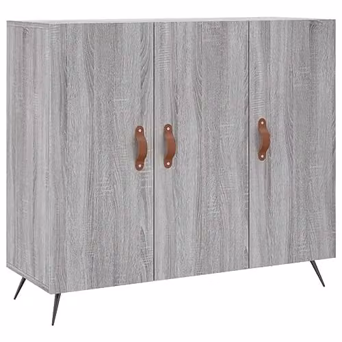 vidaXL Modern Grey Sonoma Sideboard in Engineered Wood W/D/H: 90 x 34 x 80 cm – 1