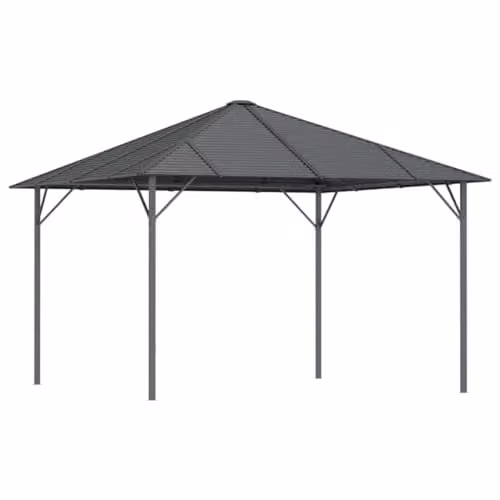 vidaXL Modern Anthracite Garden Gazebo with Hip Roof, W/D/H: 300 x 300 x 250 cm – 1