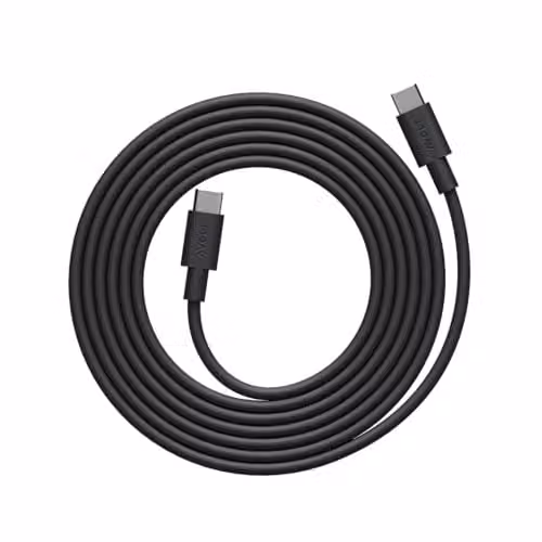 Avolt Cable 1 Silicone USB-C to USB-C Cable, 100W Fast Charging, Black, 2m – 1
