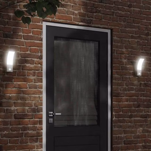 Berkfield Home Outdoor LED Wall Light with Motion Sensor in White Die-cast Aluminium – 1