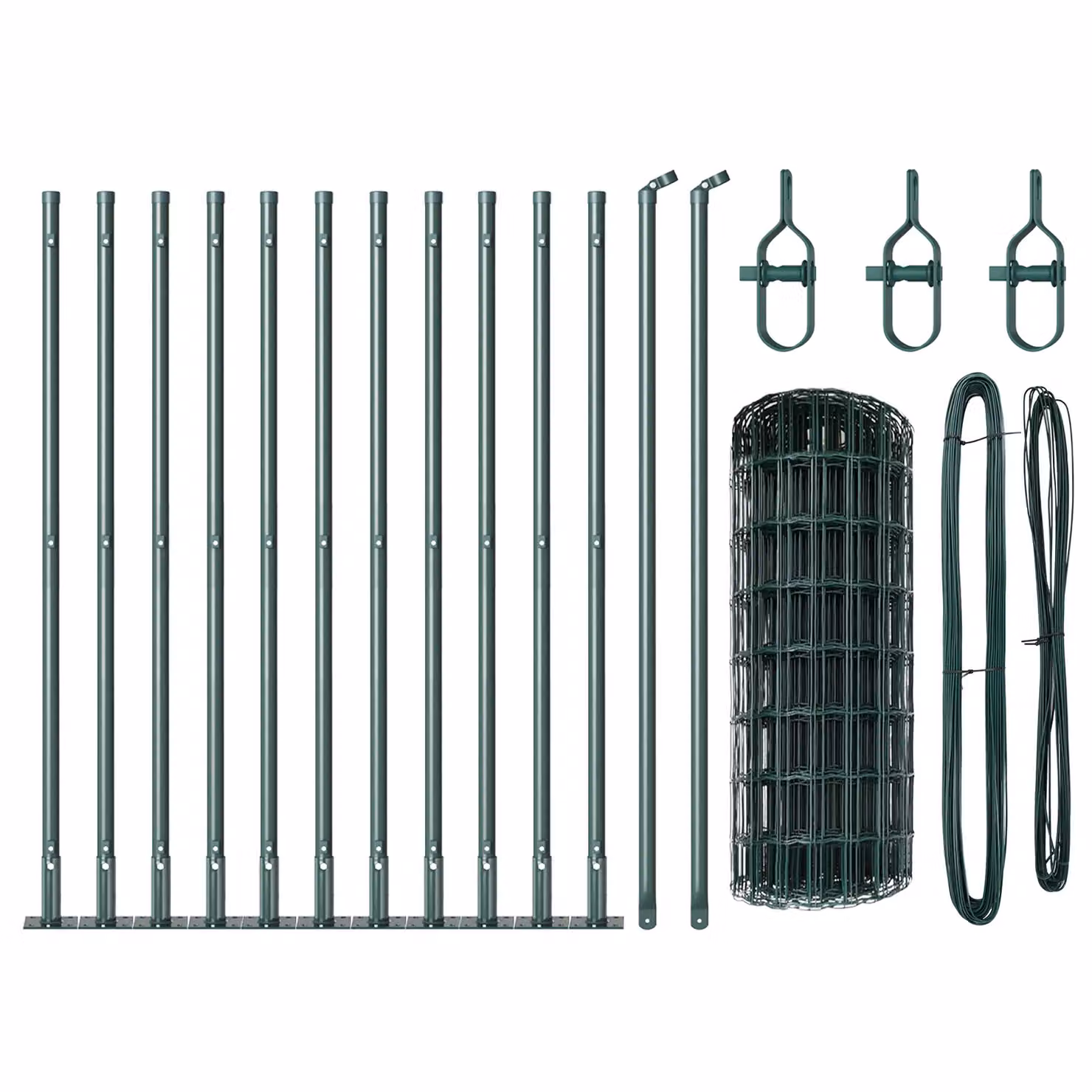Berkfield Home Euro Fence with 13 Flanged Posts, Galvanised Steel, Silver, 0.4 x 25 m – 2
