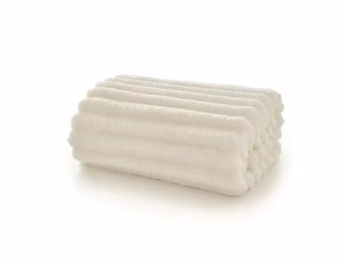 Deyongs Alnwick Ribbed Faux Fur Throw, Cream, W/D/H: 140 x 180 cm – 1