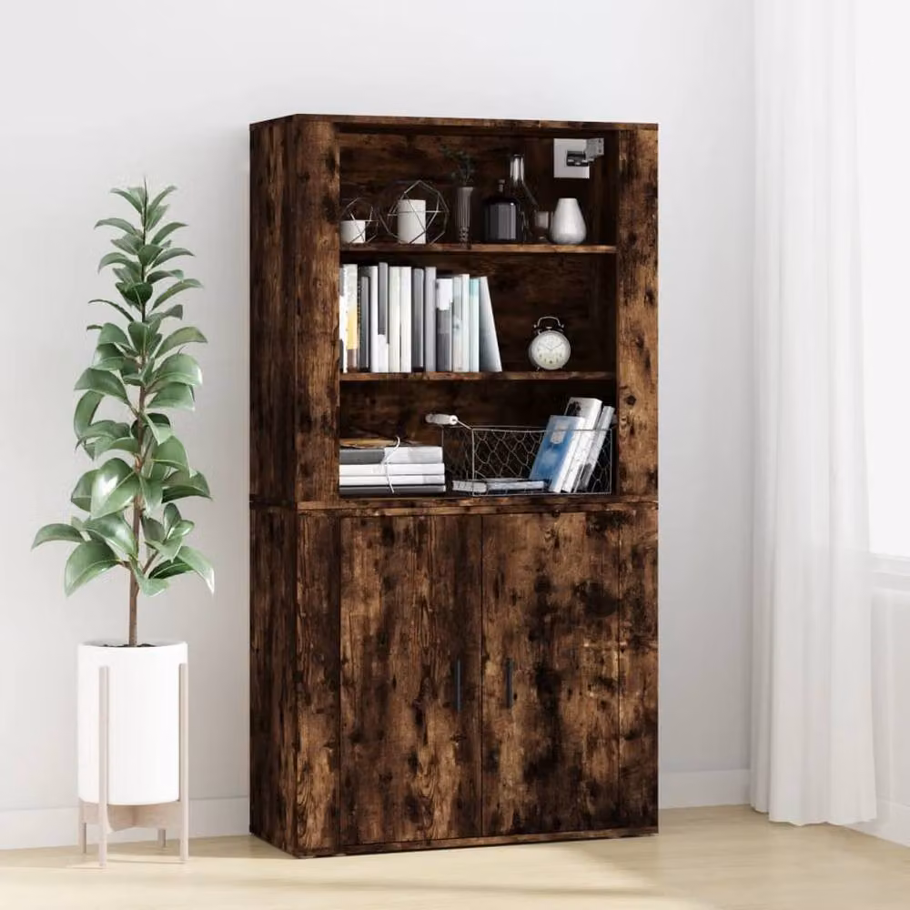 Berkfield Home Smoked Oak Highboard in Brown – 2