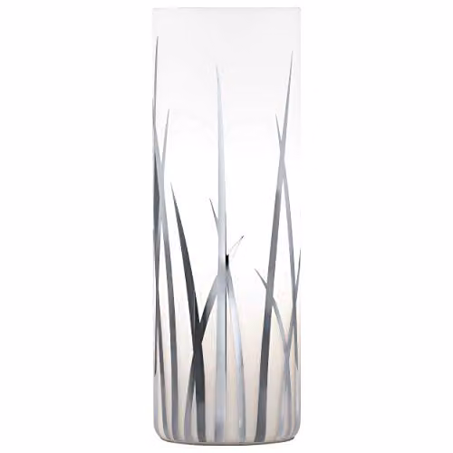 Loops Table Desk Lamp in White and Chrome with Glass Shade, E27 60W Bulb Compatible