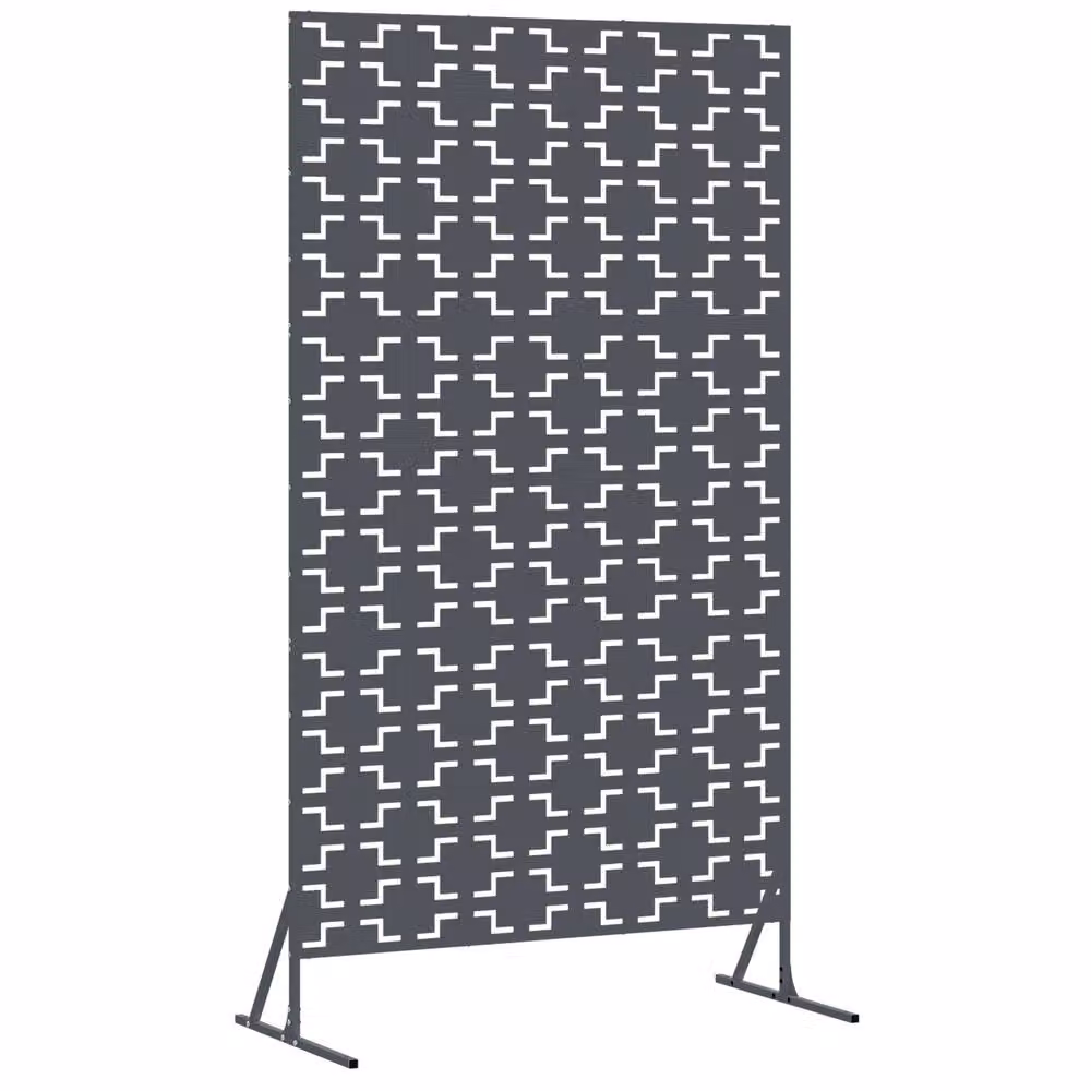 Berkfield Home Anthracite Steel Privacy Screen, W: 100 cm, D: 50 cm, H: 180 cm – 2