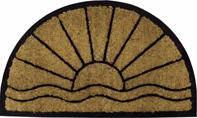 JVL Comfort Halfmoon Coir Tuffscrape Doormat, Sunset Brown, W: 70 cm, D: 40 cm – 7