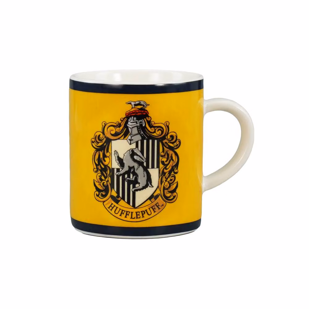 Harry Potter Hufflepuff Crest Espresso Cup, Yellow and Multicolour Ceramic Stoneware, 110ml – 2