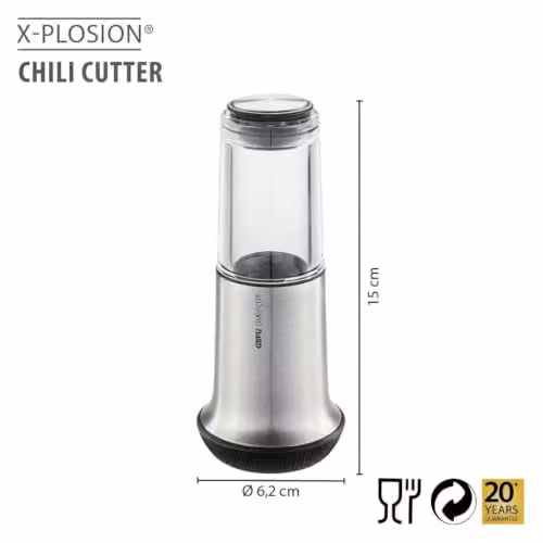 Gefu X-Plosion Chilli Mill with Airtight Lid in Black and Silver – 4