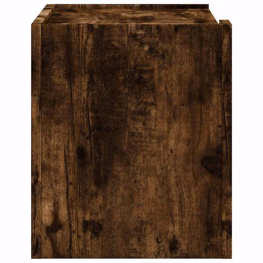 Berkfield Home Set of 2 Wall-mounted Bedside Cabinets in Smoked Oak Brown, W: 45 cm, D: 30 cm, H: 35 cm – 5