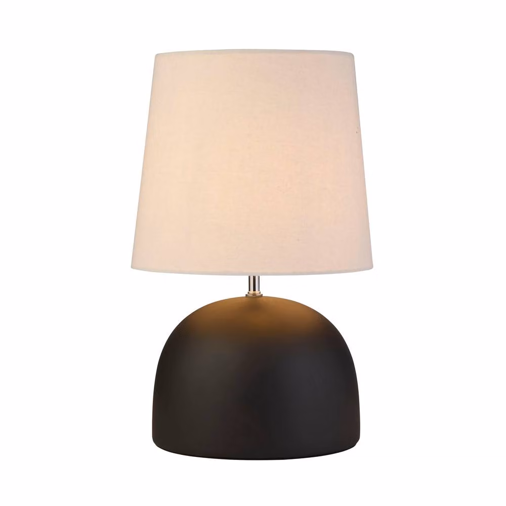 Lighting Collection Large Black Ceramic and Metal Table Lamp – 2