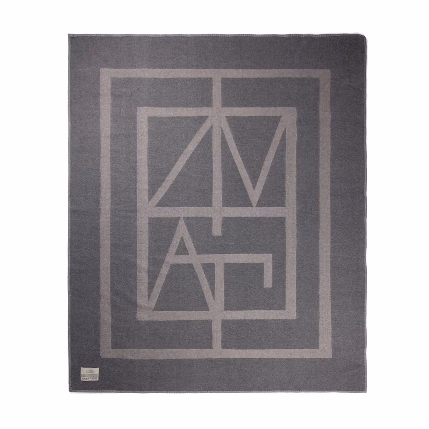 Vinga Monogram Geometric Blanket in Grey, W/D: 170 x 130 cm – 2