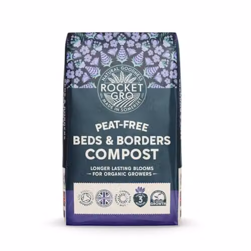 Thompson & Morgan RocketGro Peat Free Beds and Borders Compost, 50 l