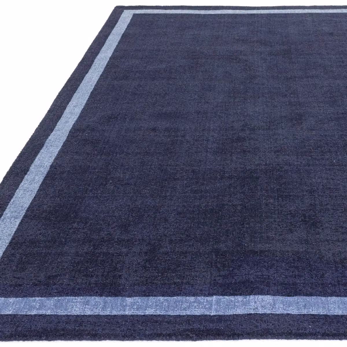 The Rug Shop UK Blue Handmade Plain Border Wool Area Rug, W: 160 cm, D: 230 cm – 2