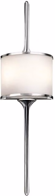 Netlighting Mona 2 Light Indoor Wall Light in Polished Chrome and Grey with G9 Bulbs