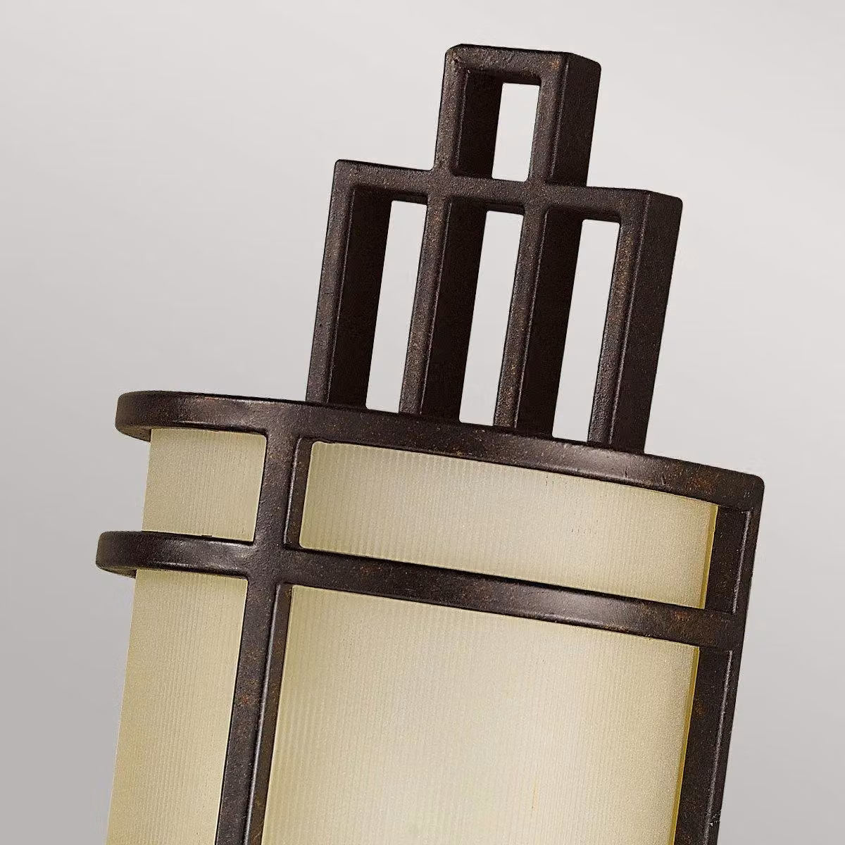 Netlighting Fusion Modern Indoor Wall Light in Bronze with Amber Glass and E27 Socket – 2
