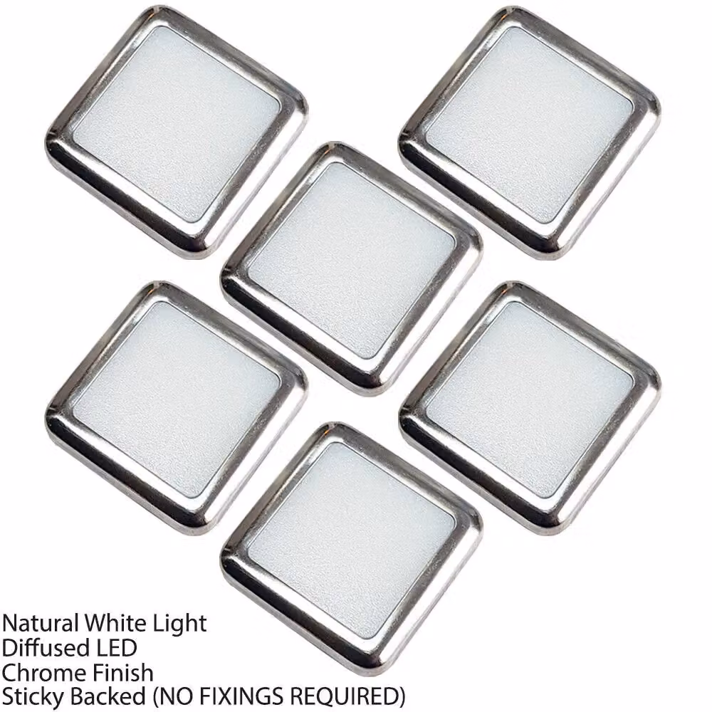 Loops Square LED Plinth Light Kit in Silver and White for Kitchen and Bathroom – 3