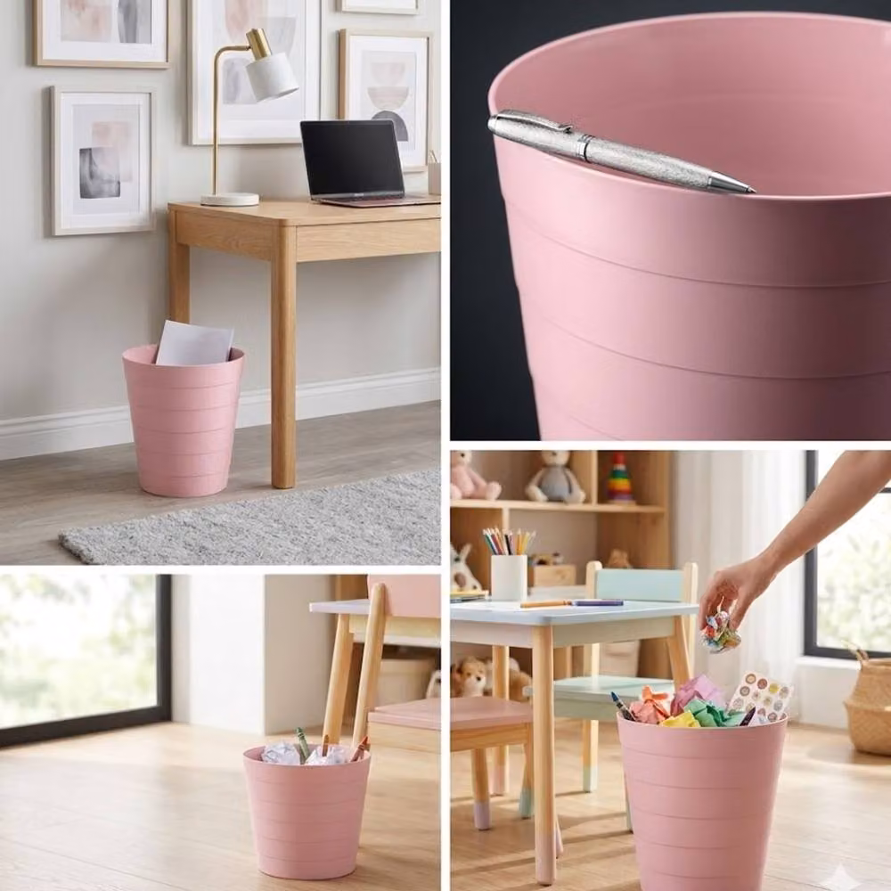 Bedsland H+ Round Plastic Waste Bin 6L in Pink – 2