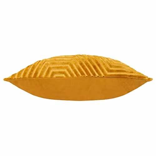 Paoletti Evoke Gold Velvet Square Cushion with Polyester Filling, W/D/H: 45 x 45 x 45 cm – 2